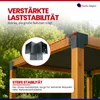 GeZu Impex Pfostenecke 3 Balken 71 x 71 mm Anthrazit Produktbild-Vorschau 6