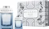 A gift set of Bvlgari Man Glacial Essence Eau de Parfum for men, featuring a large bottle and a smaller travel-sized bottle, presented with its packaging. Anteprima dell’immagine prodotto