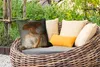 MuchoWow® Outdoor Kissen - Mädchen mit breitem Hut - Produktbild-Vorschau 3