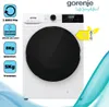 A Gorenje washing machine is displayed with feature callouts. Produktbild-Vorschau