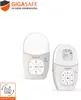 A white background displays two Gigaset baby monitors, one larger with a glowing top and controls, and a smaller one with a screen showing temperature and battery status. The Gigaset logo and brand name are visible on both devices. A logo in the bottom lef Produktbild-Vorschau