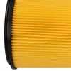 Close-up of a pleated yellow air filter with a black rubber seal. Produktbild-Vorschau