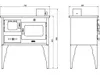 Holzofen mit Backofen, Festbrennstoffkamin, 10,1 kW Produktbild-Vorschau 12