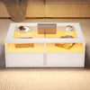 Merax Couchtisch mit LED und Glasplatte, Wohnzimmertisch Produktbild-Vorschau 6