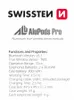 A product information sheet for SWISSTEN Alupods Pro earbuds. Náhled obrázku produktu