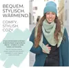 styleBREAKER Uni Strickmütze mit Rippenmuster und breiter Produktbild-Vorschau 6