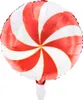 Ballon en plastique Bonbon rond 35cm blanc / rouge / or Voir les images du produit 1