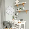 Design Stahlmagnettafel Schwarz Rund 47cm Weisse Dreiecke Produktbild-Vorschau 2