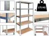 Kovový regál do domácnosti RAIVO 1 - stříbrný Náhled obrázku produktu 10