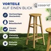 CASARIA® Barhocker 2er Set Holz Akazie Outdoor 75cm Produktbild-Vorschau 8