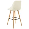 vidaXL Barhocker 2 Stk. Creme Samt Produktbild-Vorschau 4