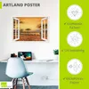 ARTland Poster Afrikanische Steppe Löwen, weiß Größe: 70x50 Produktbild-Vorschau 3