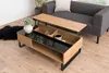 Table basse « Azalea » en noir, MDF, acier - 110 x 35 x 60 Voir les images du produit 2