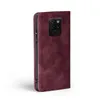 A burgundy flip case for a Huawei Mate 20 phone is shown against a white background. Produktbild-Vorschau