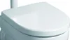 A close-up view of a white toilet seat. Podgląd zdjęcia produktu