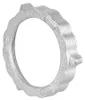 A close-up, isolated shot of a metal ring with a serrated edge. Anteprima dell’immagine prodotto
