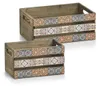 ZELLER Cassa di legno a mosaico 32x22x13, 5cm Anteprima dell’immagine prodotto 4