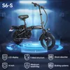 A black electric folding bicycle is displayed against a futuristic blue and black background with glowing circular patterns. Náhľad obrázku produktu