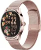 A rose gold smartwatch with a floral watch face is displayed against a white background. Anteprima dell’immagine prodotto