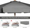 A close-up of a gray umbrella with diagrams illustrating its features. Náhled obrázku produktu