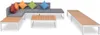 5-tlg. Garten-Lounge-Set mit Auflagen Aluminium und WPC Produktbild-Vorschau 1