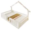 Lit cabane 90x200 cm avec barrière de sécurité et guirlande Voir les images du produit 4