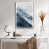 Gerahmtes Poster - Rahmen in heller Eiche - Berge Nebel Produktbild-Vorschau 6