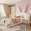 Lit rembourré 90 x 190 cm pour enfant avec tête de lit en Voir les images du produit 9