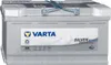A Varta Silver Dynamic AGM XEV car battery is shown from a front-facing angle against a white background. Produktbild-Vorschau