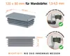 Lamellenstopfen rechteckig 120x80 mm Grau 5 Stück Produktbild-Vorschau 2