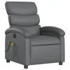 Massagesessel Grau Kunstleder 70 x 92 x 99,5 cm (B x T x H) Produktbild-Vorschau 1