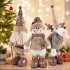 Vánoční plyšová figurka s dlouhýma nohama, stojící Otec Náhled obrázku produktu 15