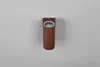 A single brown cylindrical outdoor wall light is mounted on a light gray wall. Voir les images du produit