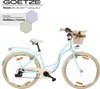 A light blue city bicycle with a basket on the front, displayed against a white background. Produktbild-Vorschau
