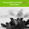 Bürstenking WC Bürstengriff Kunststoff, Schwarz, 260 mm, Produktbild-Vorschau 4
