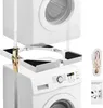 A stacking kit for a washing machine and dryer is shown, with the kit connecting two appliances. Produktbild-Vorschau
