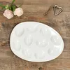 Eierplatte CREME Steingut oval cremeweiß Servier-Platte Produktbild-Vorschau 5