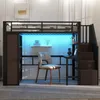 Postel na vyvýšený rám, 90 x 200 cm, s pracovním stolem, Náhled obrázku produktu 4