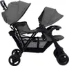 vidaXL Tandem-Zwillingskinderwagen Dunkelgrau Stahl Produktbild-Vorschau 4