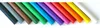 A row of colorful modeling clay sticks arranged diagonally on a white background. Podgląd zdjęcia produktu