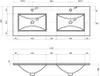 Mobile bagno 120 cm con 2 cassetti bianco effetto legno  Anteprima dell’immagine prodotto 5