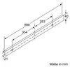 A technical drawing with dimensions of a product. Voir les images du produit