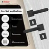 A product image showing door handles and a list of included items. Produktbild-Vorschau