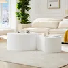 williamspace Weißes Wellen-Design Beistelltisch-Set, 2-tlg. Produktbild-Vorschau 7