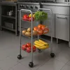 Kuchynský regál na kolieskach kúpeľňový organizér 3 police Náhľad obrázku produktu 7