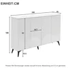 Sideboard, Kommode, 4 Türen, Metallbeine, Breite 160 cm, Produktbild-Vorschau 7