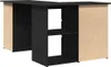 vidaXL Schreibtisch mit Regal Schwarz Eichen-Optik 145 x Produktbild-Vorschau 4