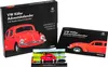A product shot of a VW Beetle advent calendar, showing the main box and a smaller open box with a model car and booklet. Produktbild-Vorschau