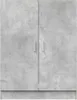 A front view of a concrete-effect washing machine cabinet with two doors and silver handles. Anteprima dell’immagine prodotto