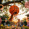 Pinata da basket Relaxdays, con bastone e maschera, pinata Anteprima dell’immagine prodotto 2